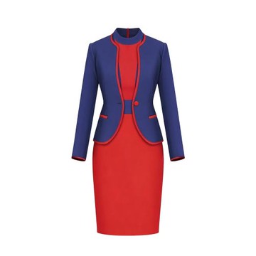 航空空姐制服夏女高端氣質職業連衣裙前臺售樓部珠寶店工作服