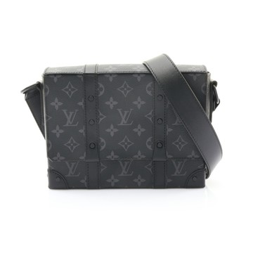 LOUIS VUITTON LV 路易威登 Trunk Messenger PM 肩背包 黑色 原花帆布 M45727 【二手名牌BRAND OFF】
