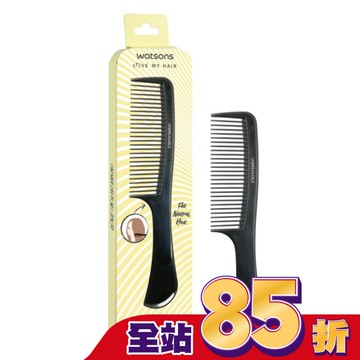 屈臣氏黑色扁梳1入(細齒)