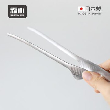 日本霜山 日本製304不鏽鋼細嘴烤肉夾-24cm