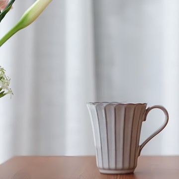 美濃燒 Roots Elegance 風雅 馬克杯 陶瓷 約8x11.5xH10.5cm 容量約235ml  牙白  1個