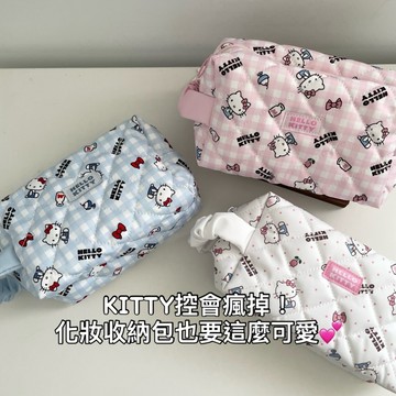 🇰🇷 韓國KKOBA Sanrio 三麗鷗 Kitty 手拿 化妝包 收納包 手燈收納包 旅行收納包