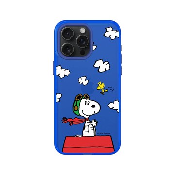 iPhone 15 Pro Max Clear 激光藍 - 史努比 Snoopy - 小小飛行員
