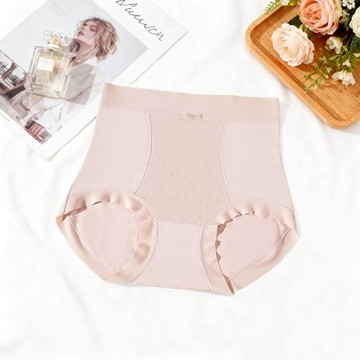 蘭妮詩莫代爾蕾絲高腰無痕抑菌內褲8834-暗粉L