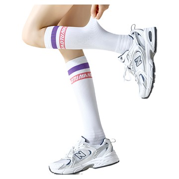 PORABELLA 色彩條紋運動壓力襪 女款  紫色  X019