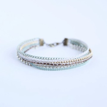 Tatting Lace x 珠飾 六圈手鍊 多彩款