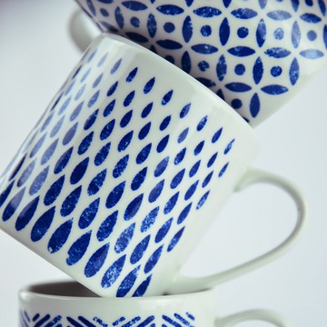 英國Churchill Queens日常藍白系列340ml馬克杯(萬物滋潤)