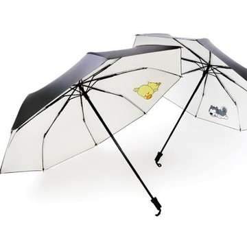 晴雨兩用可愛創意折疊防曬防紫外線太陽傘黑膠遮陽傘ins雨傘女神