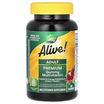 Nature's Way, Alive! 多維生素，成年人軟糖，水果口味，90 顆軟糖