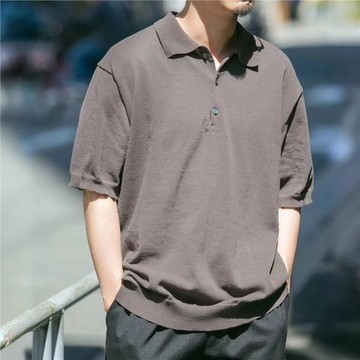 日單男士 短袖翻領 速干 防曬針織衫 T恤Polo衫18F