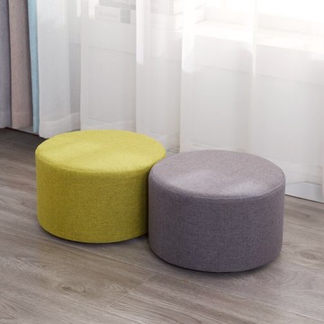 擱腳凳 實木小凳子家用矮創意可愛沙發擱腳凳茶幾凳客廳板凳網紅圓凳墩子【MJ15991】