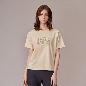 GIORDANO 女裝Outdoor系列印花上衣 - 06 海霧色