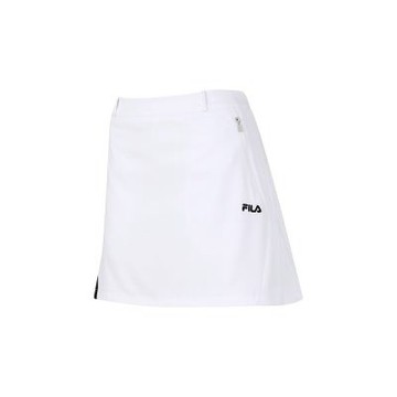 FILA 女針織短裙-白色 5SKA-1743-WT
