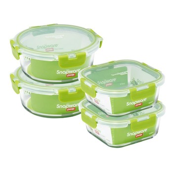 【康寧 Snapware】可拆扣玻璃保鮮盒/兩入組超值CP
