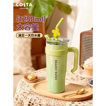 (免運)COSTA巨無霸保溫杯大容量水杯高顏值女生吸管杯新款保冷冰霸杯子