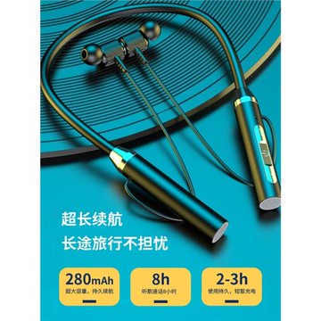 2025年新款藍牙無線耳機掛脖運動雙耳入耳頸掛式超長待機續航持久
