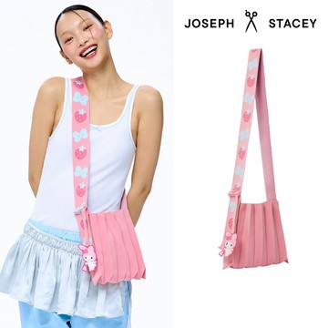 【官方直營】JOSEPH AND STACEY 三麗鷗聯名羽翼斜背百褶包-美樂蒂櫻花粉