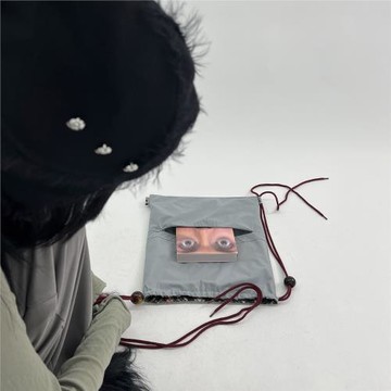 美伢MYFUZZYKON Home series 防水輕便串珠雙面束口雙肩包/斜挎包