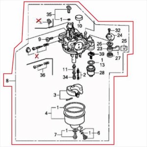 Honda(ホンダ) ホンダ純正部品　キャブレターASSY　BE17D　HSS970n用 16100-Z1D-H01