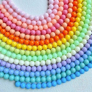 ⏳倒數出清⏳8mm直孔彩虹珠亞克力彩色糖果珠手工串珠材料diy隔珠  包包  手鍊項鍊