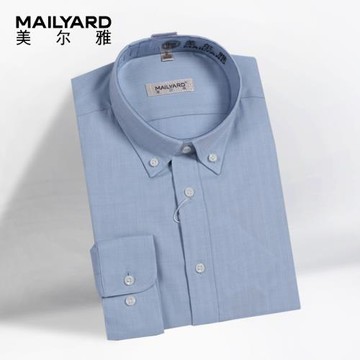 MAILYARD/美爾雅長袖襯衫男 商務休閑男士含山羊絨修身襯衣 620