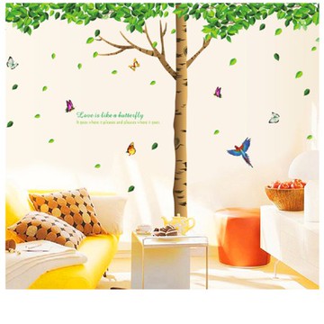 高級無痕環保壁貼鳥語花香 60x90cm