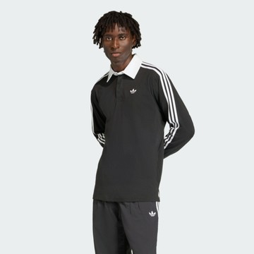 Adidas 愛迪達 3s Pl KE3576 男 Polo衫 運動上衣 休閒長袖 黑 白 亞版