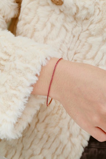 錢途無量火運開運小紅繩招財鴿血紅寶石剛玉天然石18k金手鍊手鏈