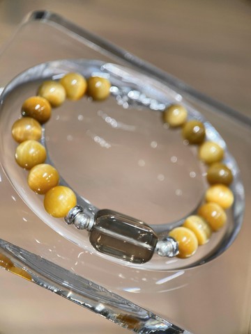 金虎眼石 茶晶 S925銀 8mm 手鏈手串