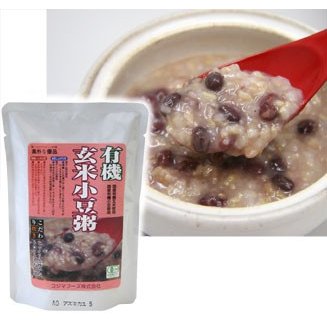おかゆ コジマフーズ 有機玄米小豆粥 レトルト 200g