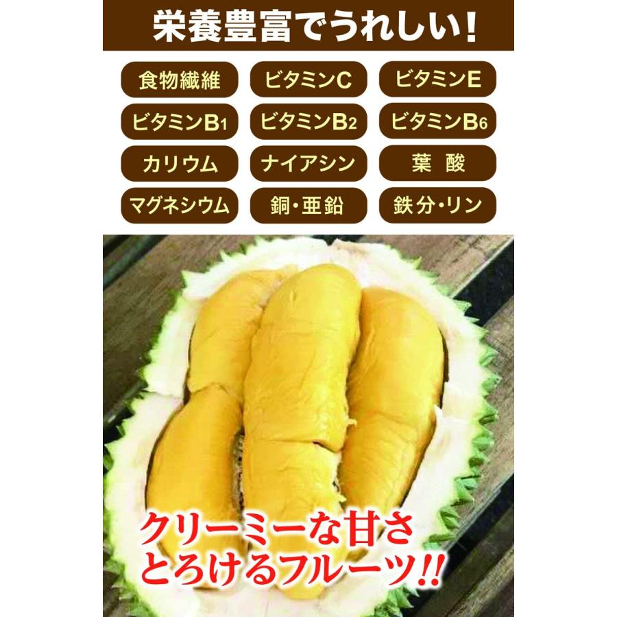 冷凍ドリアン durian Ri6ドリアン 500g×4Pセット クリーミー ベトナム産 冷凍 果物 無添加 人気 完熟 解 凍するだけ 冷凍フルーツ 榴蓮