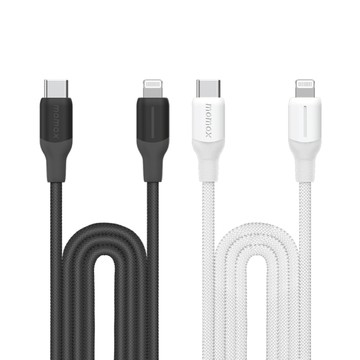 MOMAX 1-Link Flow MFi認證 USB-C to Lightning 編織充電線 2m