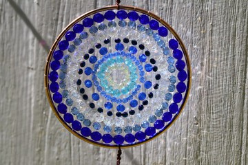 母親節的藍曼陀羅捕光器。喬遷禮物