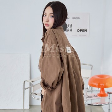 【MISTO SHOP】自訂款｜後標籤長版襯衫｜2色