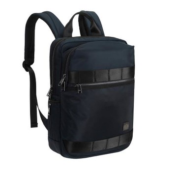 【Lynx】輕量防潑水斜紋尼龍布大後背包藍色(上課 上班 好攜帶)