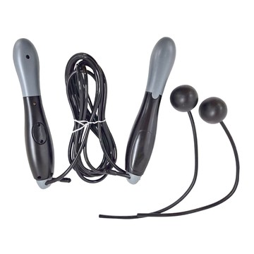 智能電子計數兩用跳繩 精鋼軸承360°旋轉  180g  黑色  1組