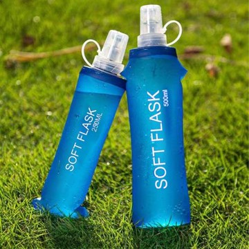 戶外運動軟水壺馬拉松網紅跑步登山健身水袋可折疊水杯食品級防摔