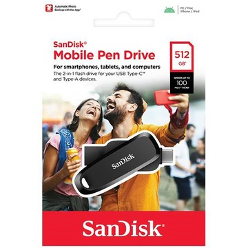 SanDisk 512G 512GB Phone Drive TYPE C/A SDDDC6 黑色 USB 雙頭隨身碟