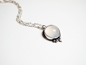 【Gem 系列】 #a152 玉髓項鍊/ 925銀/ 手工禮物/ 客製化銀飾