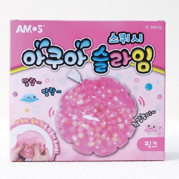 AMOS 阿摩斯 韓國原裝 史萊姆 造型 捏捏球 小粉晶 / 組 AS120P1-PK