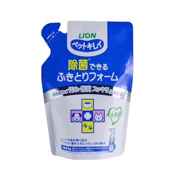 日本LION PET綺麗系列 犬貓身體/周邊潔淨慕斯補充包 200ml