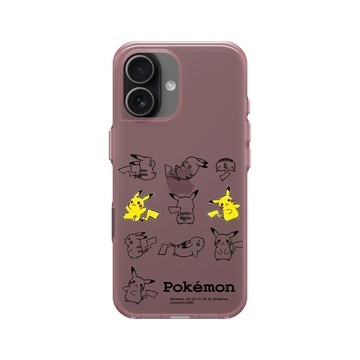 iPhone 17 Clear (相機按鈕) 晶醺玫 - 寶可夢 Pokemon - 皮卡丘動作大集合