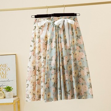 品牌折扣店商場專柜撤柜女裝尾貨清倉夏季遮肚子碎花雪紡半身裙女