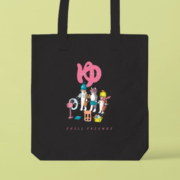 CHILL FRIENDS_溫泉貓俱樂部 / 可收納A3尺寸的托特包