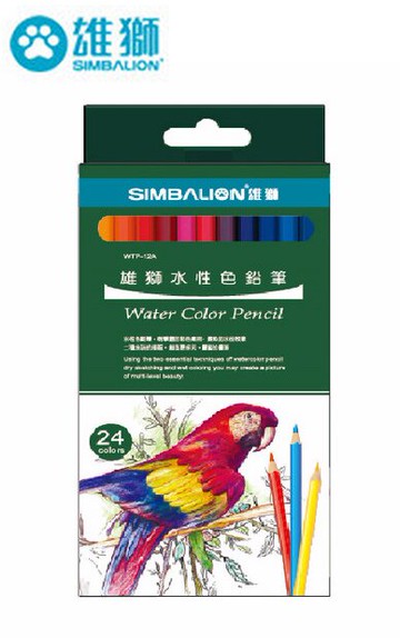 雄獅水性色鉛筆紙盒24色組  WTP-24A【APP滿額下單10%點數(單一帳號最高5000點)】1/31止
