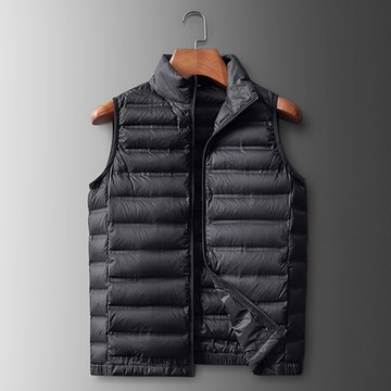 [米蘭精品] 真羽絨90%白鴨絨羽絨背心羽絨衣夾克-立領輕便保暖防風簡約男女外套7款74bf11