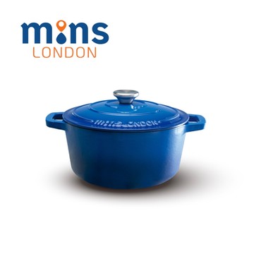 Mins London 琺瑯鑄鐵鍋深鍋24cm MSE1024 炒鍋 湯鍋 燉鍋（電磁爐 IH爐可用）
