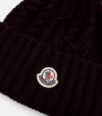 Moncler Cable-knit cashmere and wool-blend beanie