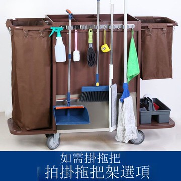 布草車工作車酒店客房多功能手推保潔清潔車布袋客房口衛生服務車[DD160110]