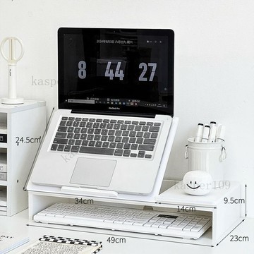 新款♥筆記本電腦可調節增高架支架宿舍辦公室桌面增高臺置物架收納神器